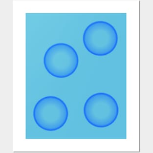 Blue bubbles Posters and Art